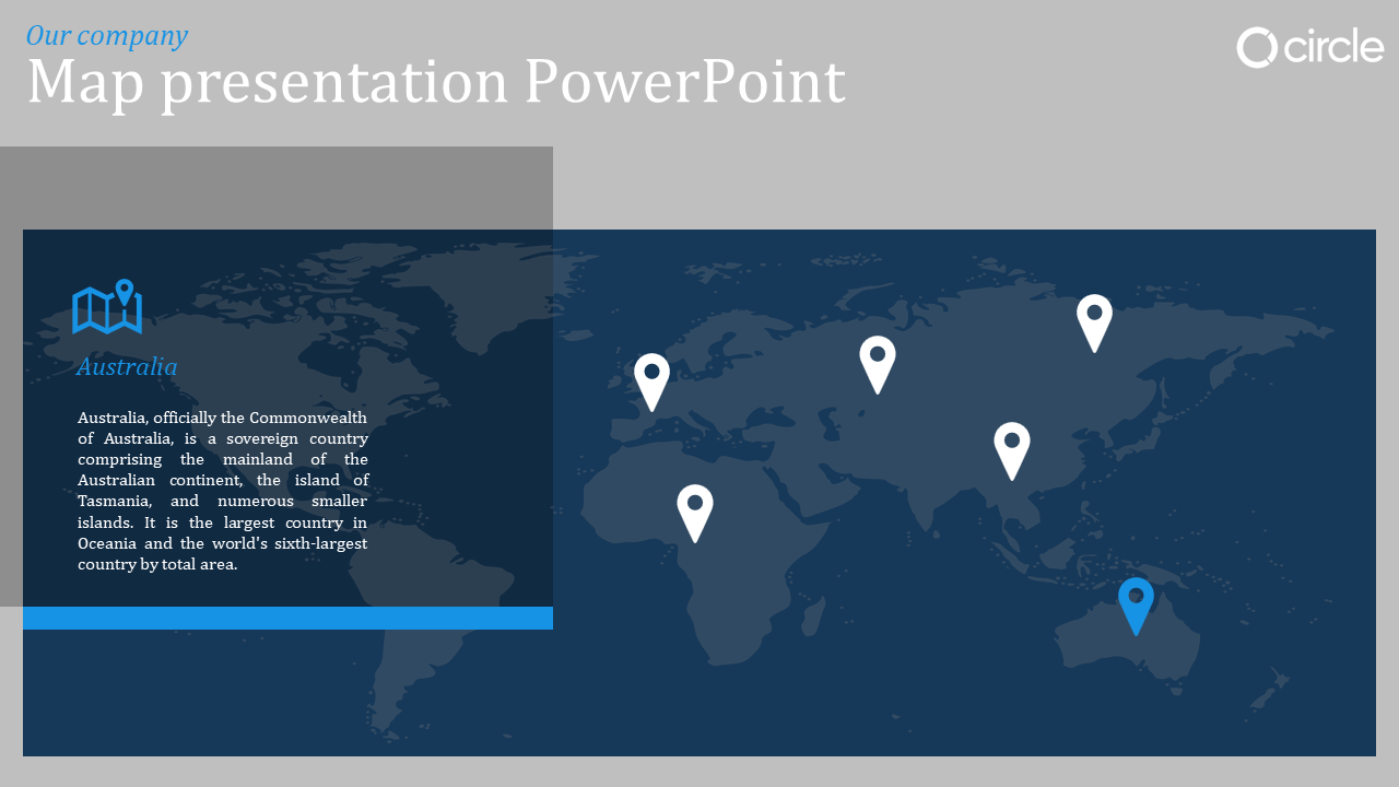 Free - Best Map Presentation PowerPoint Template Slide Design